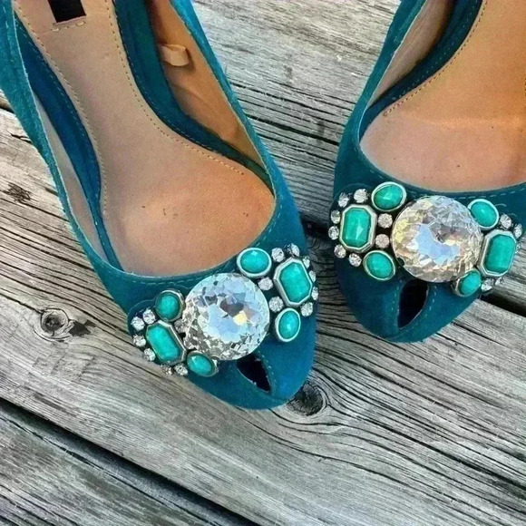 ZARA beautiful one of a kind high heel shoes. Sling back, platform  sand… - Picture 6 of 6